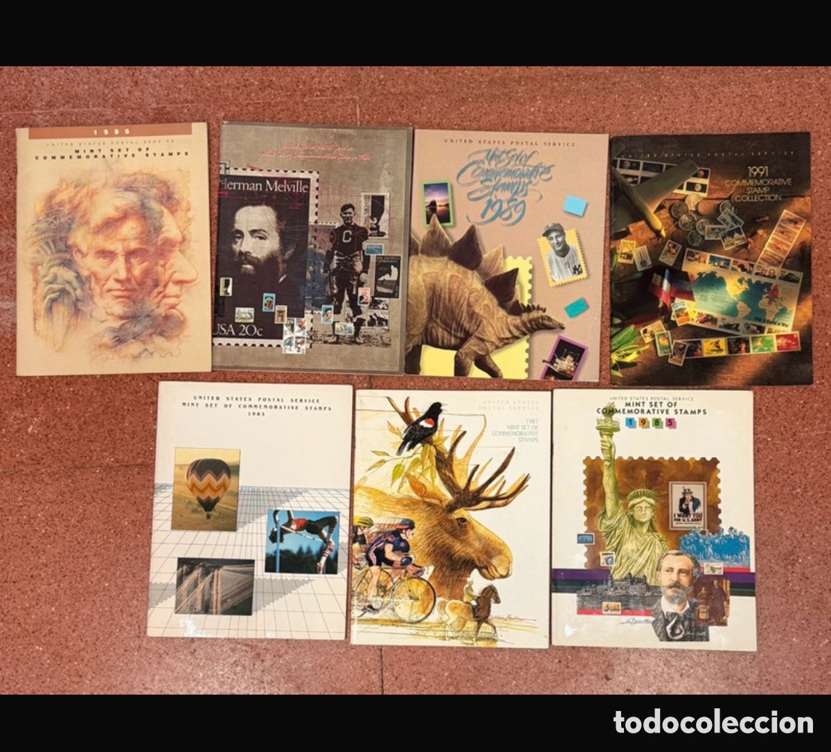 Sellos: Lote &aacute;lbum sellos EEUU conmemorativos