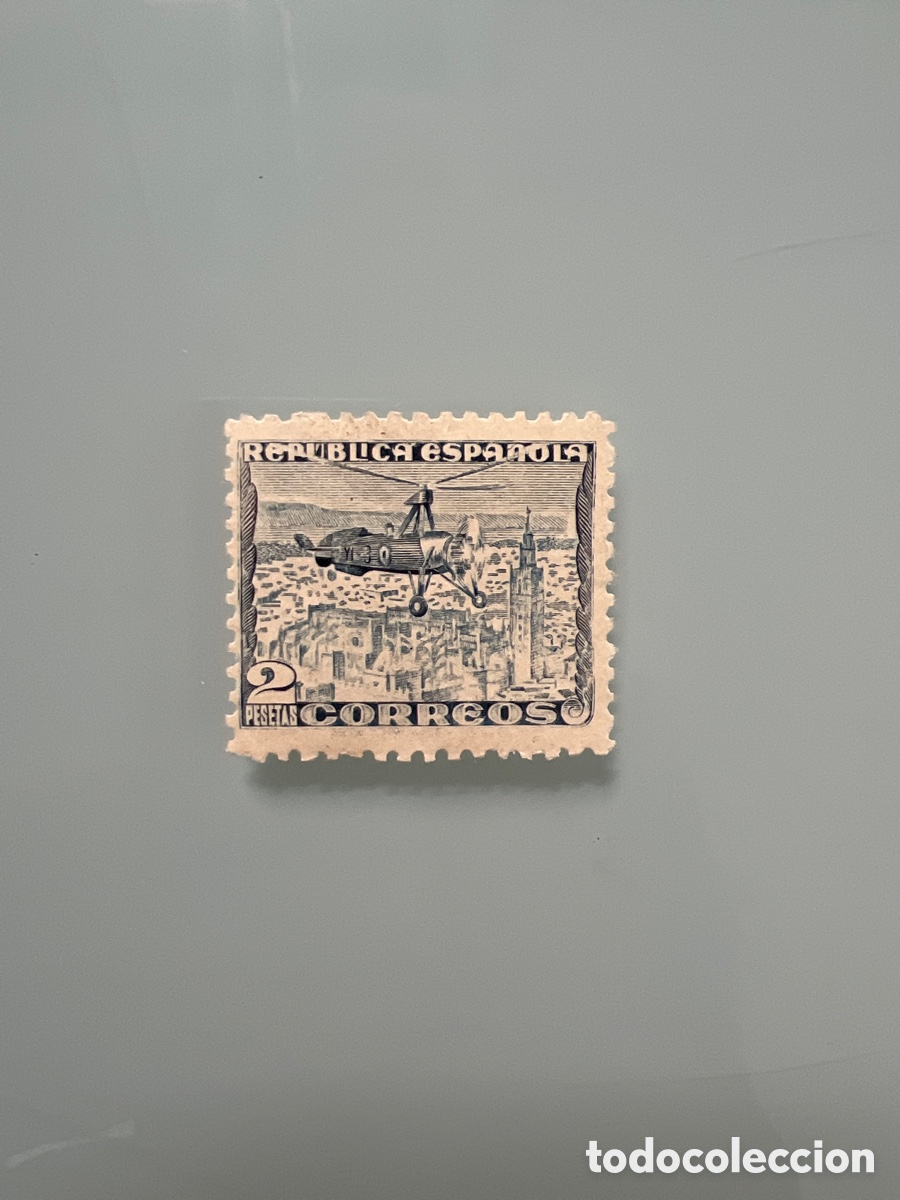 Sellos: Sello republica espa&ntilde;ola 2 pesetas
