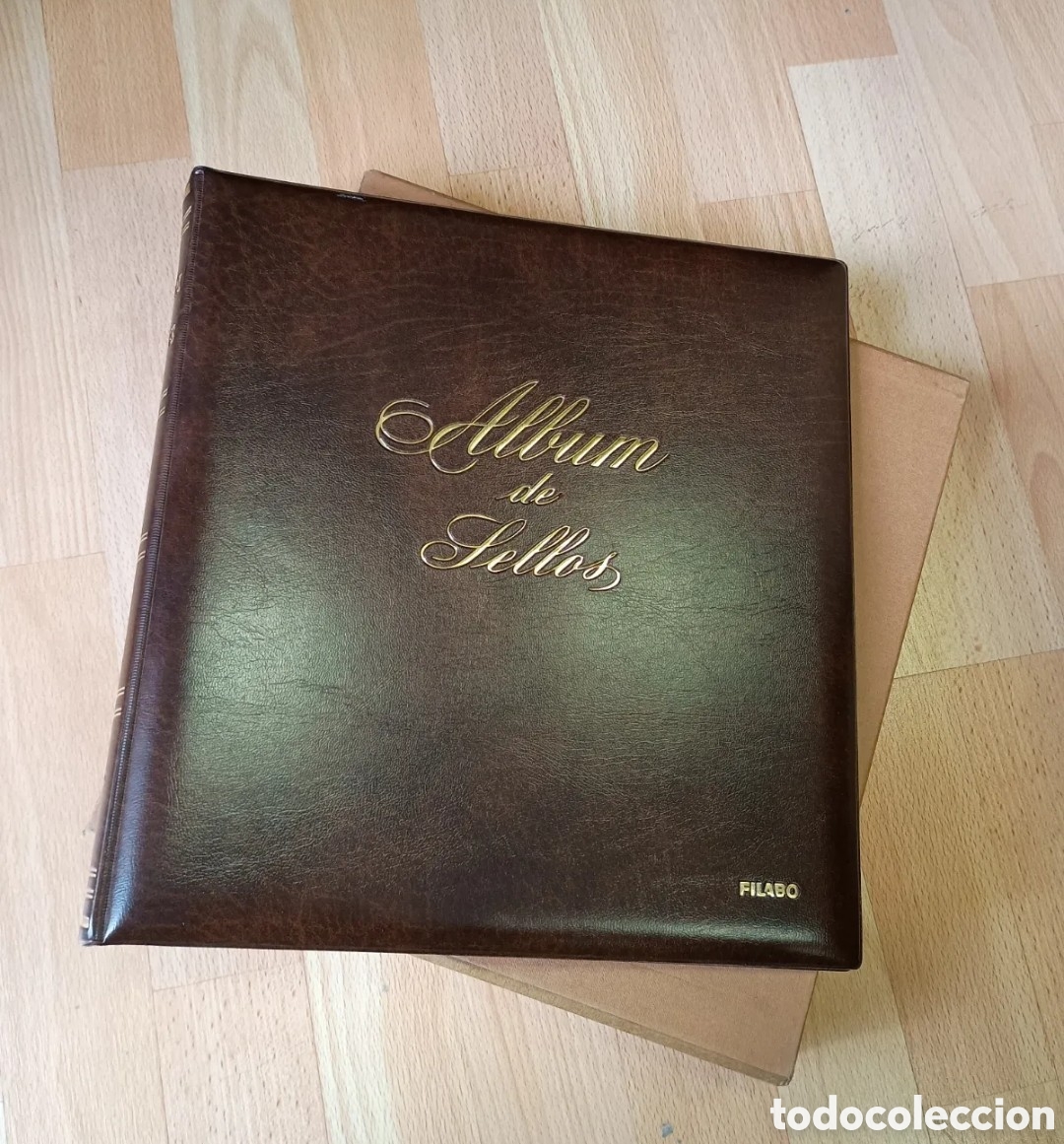 Selos: TAPA DE &Aacute;LBUM DE SELLOS - MARCA FILABO - COLOR MARR&Oacute;N