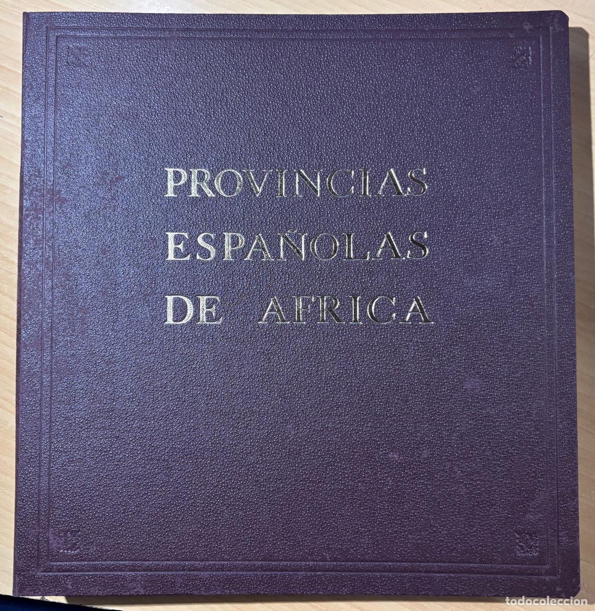 Sellos: Album provincias espa&ntilde;olas de Africa con hojas con filoestuches