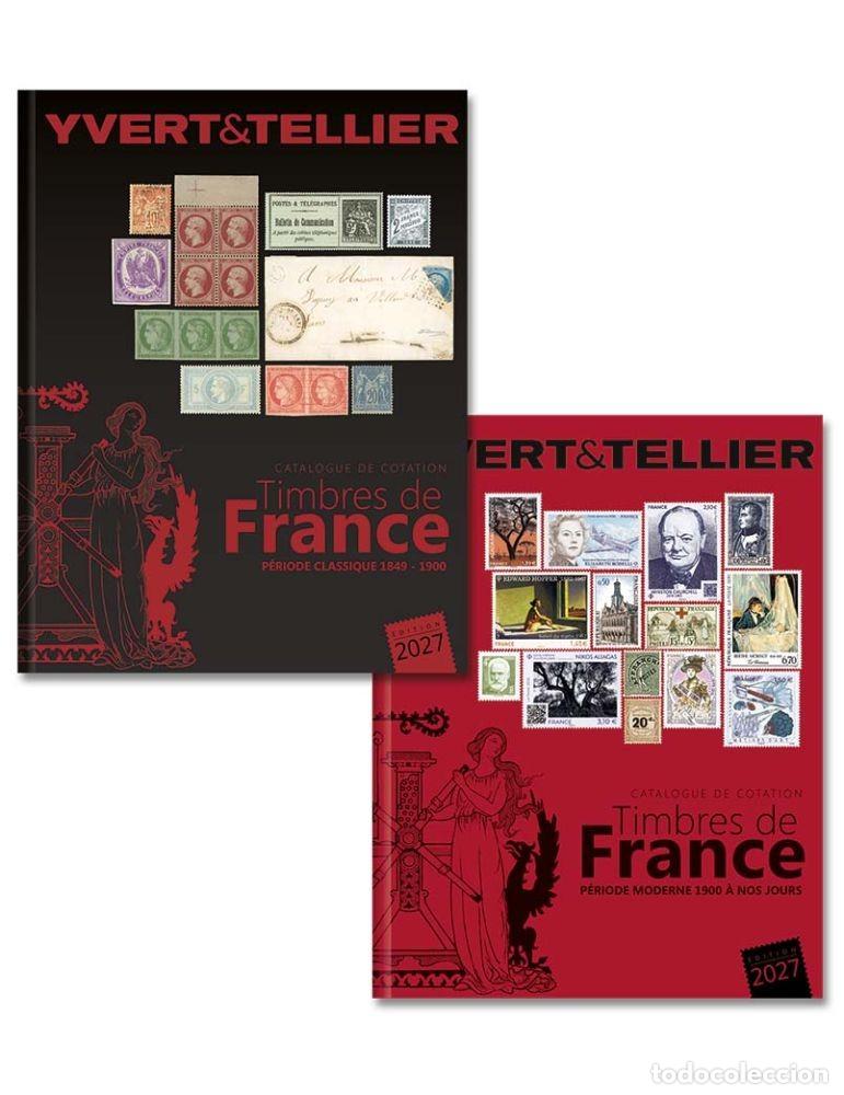 Sellos: Cat&aacute;logo YVERT sellos FRANCIA. En 2 Tomos. Edici&oacute;n 2027