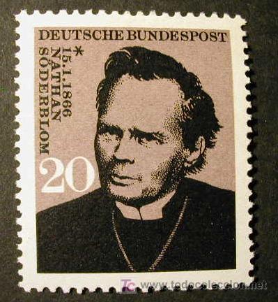 Sellos: ALEMANIA 1966 CENTENARIO DE NATHAN SODERBLOM 1 SELLO - Foto 1