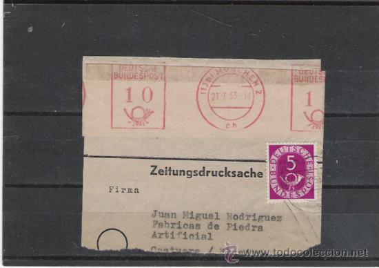 Sellos: FRONTAL DE CARTA DE ALEMANIA - Foto 1