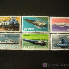 Sellos: ALEMANIA ORIENTAL DDR 1981 IVERT 2306/11 *** BARCOS FLUVIALES R.D.A.