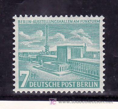 Sellos: alemania-berlin 99 con charnela, edificio de la radio - Foto 1