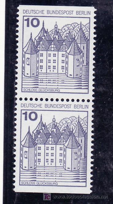 Francobolli: alemania-berlin 496b pareja sin charnela, castillo de glucksgurg