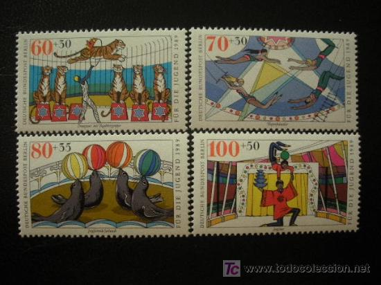 Sellos: Berlin 1989 Ivert 799/802 *** El Circo - Foto 1