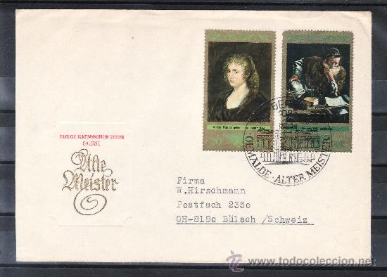 Sellos: alemania-ddr 1582, 1584 matasello conmemorativo, pintura,