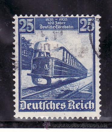 Sellos: alemania 541 usada, centenario del ferrocarril, - Foto 1
