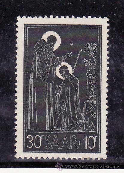 Briefmarken: alemania-sarre 326 sin goma, abadia de los benedictinos de tholey