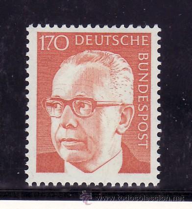 Timbres: alemania-federal  516G sin charnela, presidente g. heinemann