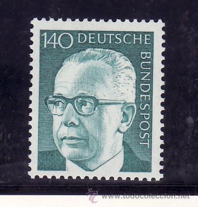 Stamps: alemania-federal  516D sin charnela, presidente g. heinemann