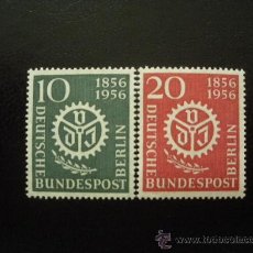 Sellos: BERLIN 1956 IVERT 123/4 *** CENTENARIO DE LA ASOCIACION NACIONAL DE LOS INGENIEROS