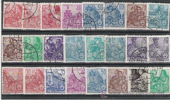 Sellos: ALEMANIA LOTE DE SELLOS DE LAS SERIES BASICAS - Foto 1