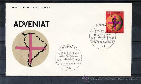 Timbres: alemania-federal  410 primer dia bonn 1/53, campa&ntilde;a catolica para las iglesias sud-americanas