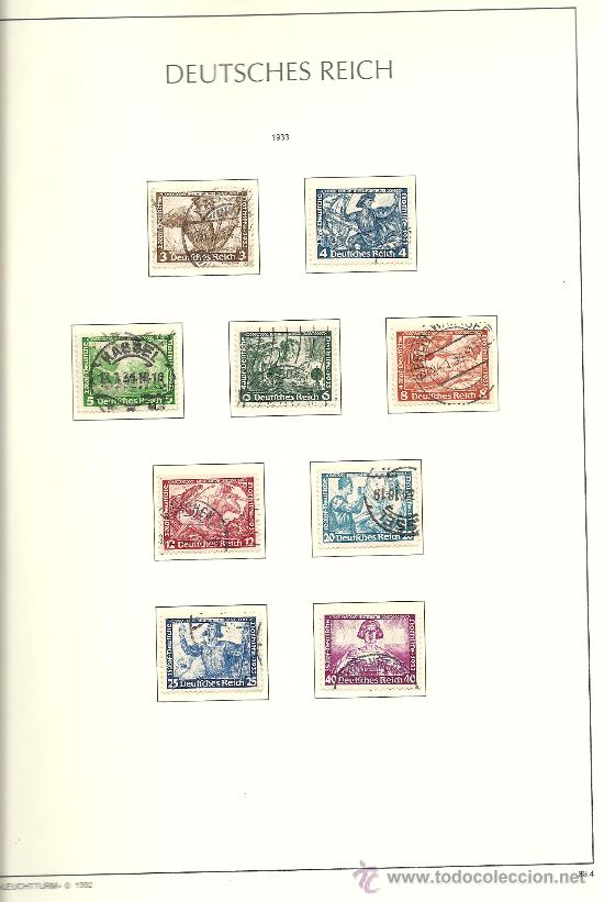 Sellos: ALEMANIA 1933 YVERT N&ordm; 470/478 WAGNER