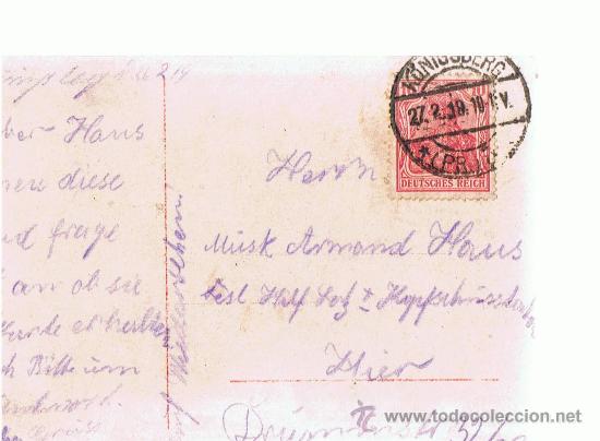 Sellos: POSTAL  CIRCULADA  REICH 1919 - Foto 1