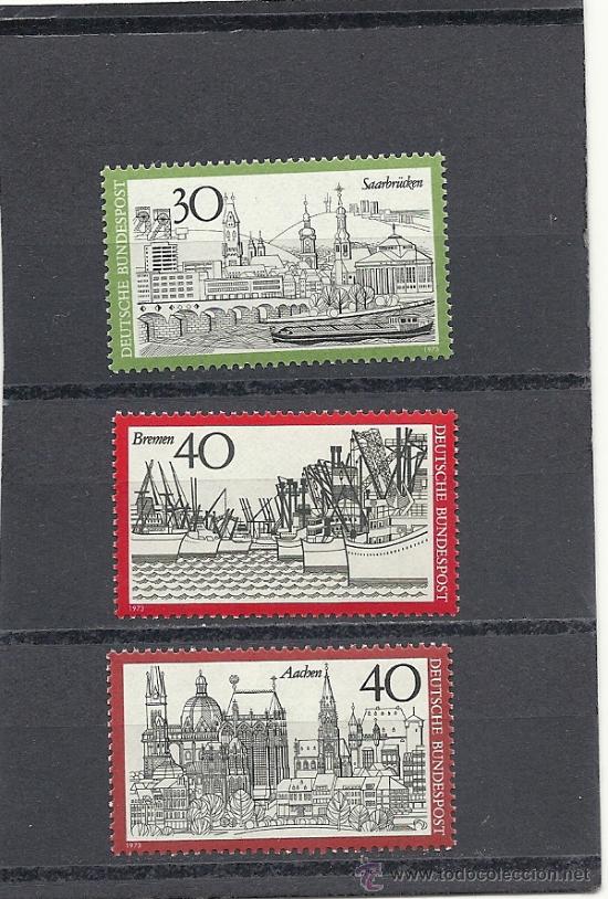 Stamps: ALEMANIA FEDERAL 1973, YVERT N&ordm; 636/638**. TURISMO
