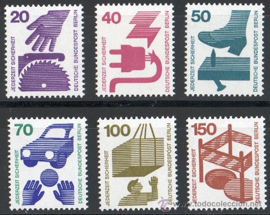 Selos: ALEMANIA BERL&Iacute;N A&Ntilde;O 1972 YV 394/98*** PREVENCI&Oacute;N DE ACCIDENTES