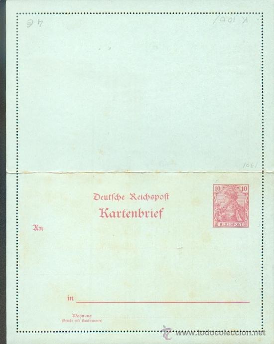 Sellos: ENTERO POSTAL.- KARTENBRIEF K-10 ** - Foto 1