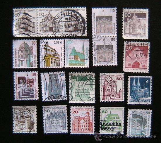Sellos: ALEMANIA - LOTE DE SELLOS - MONUMENTOS- EDIFICIOS - CASTILLOS - Foto 1