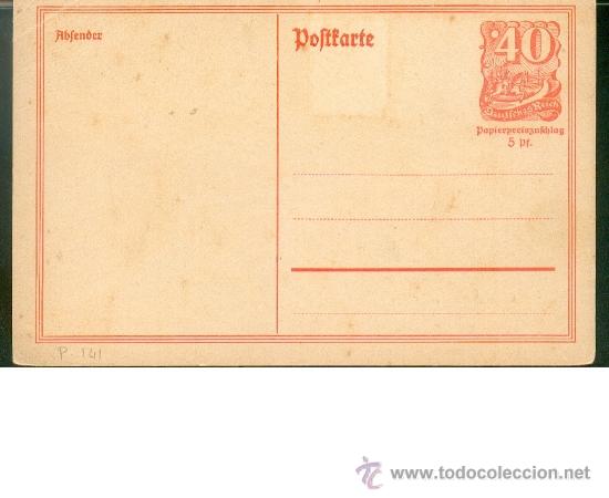 Sellos: ENTERO POSTAL - POSTKARTE P-141 - Foto 1