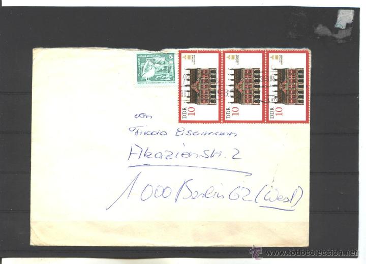 Sellos: DDR 1985 - FRONTAL SOBRE CIRCULADO - Foto 1