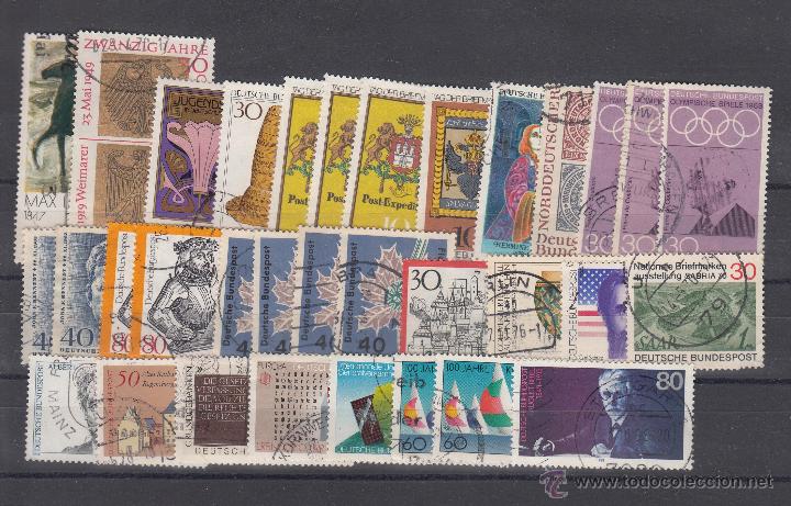 Briefmarken: .lote Alemania-Federal de 32 sellos, diversas calidades,