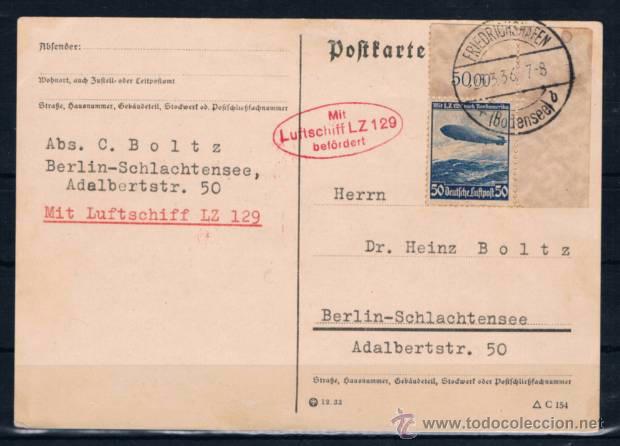 Sellos: 1936 FRIEDRICHAFEN A BERLIN - Foto 1