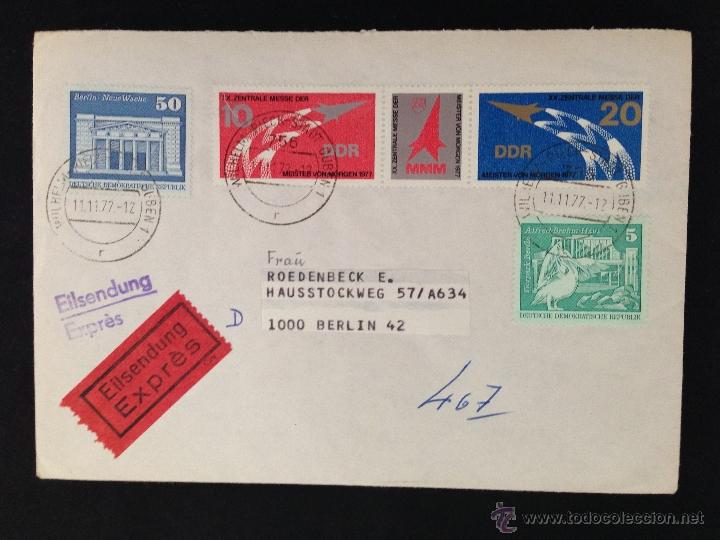 Sellos: CARTA CIRCULADA BERLIN 1977 - Foto 1