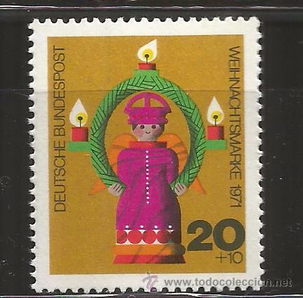 Sellos: ALEMANIA 1971 NAVIDAD - Foto 1