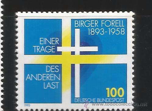 Sellos: ALEMANIA 1993 BIRGER FORELL RELIGION - Foto 1