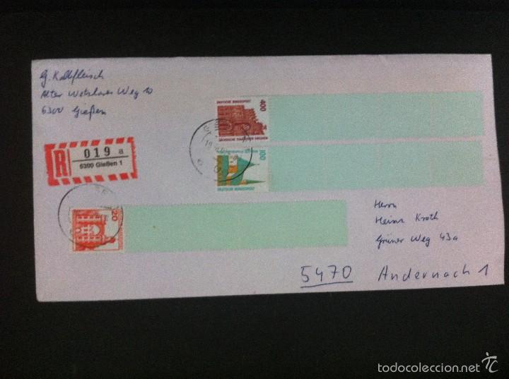Briefmarken: CARTA CERTIFICADA GIEBEN DEUTSCHE BUNDESPOST SACHSISCHE STAATSOPER DESDEN