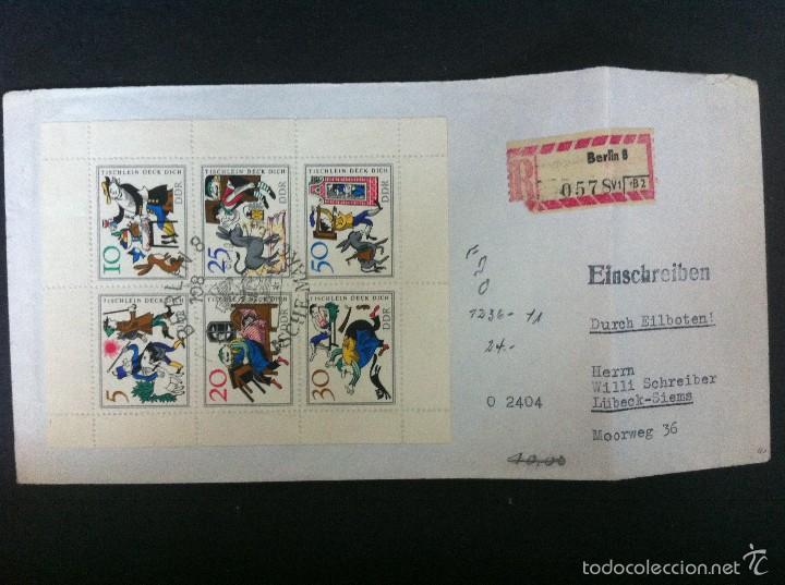 Sellos: CARTA CERTIFICADA DE BERLIN TISCHLEIN DECK DICH - Foto 1