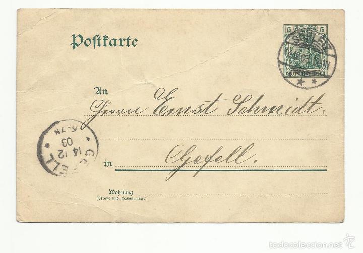 Briefmarken: ENTERO POSTAL CIRCULADO 1903 DE schleiz a gefell VER FOTO