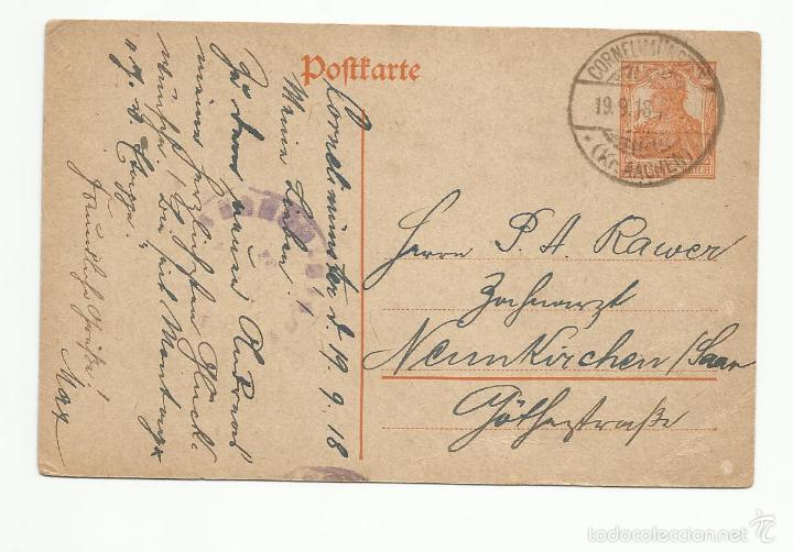 Selos: ENTERO POSTAL CIRCULADO 1918 DE cornelimunestat neuemkirchen