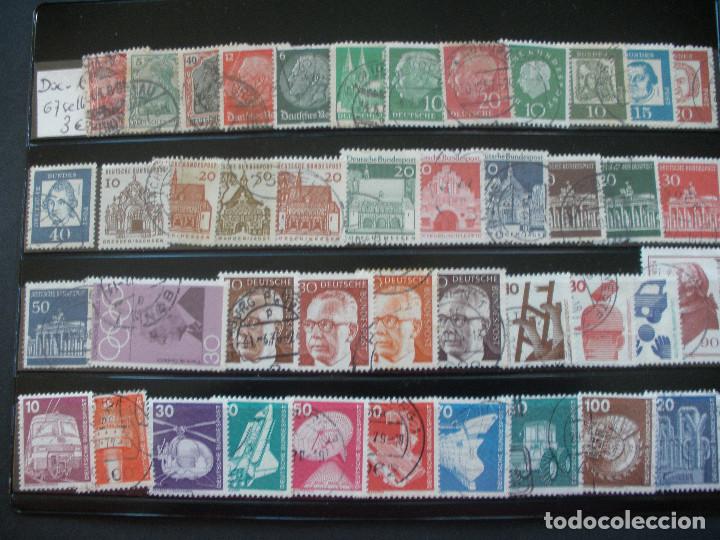 Sellos: REPUBLICA FEDERAL ALEMANA.- LOTE DE 69 SELLOS