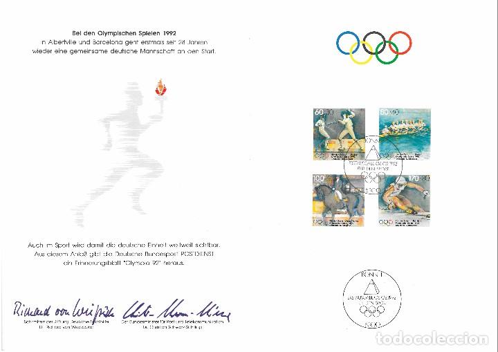Sellos: Alemania. 1992. Olimpiadas - Foto 1