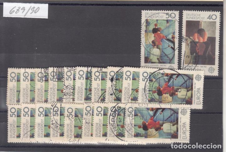 Stamps: alemania-federal 689/90 lote de 20 series usada, tema europa 1975