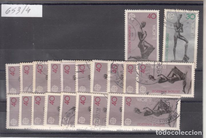 Sellos: alemania-federal 653/4 lote de 20 series usada, tema europa 1974