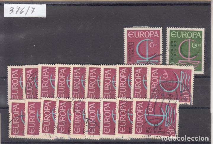 Sellos: alemania-federal 376/7 lote de 20 series usada, tema europa 1966