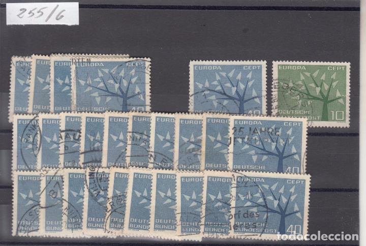Sellos: alemania-federal 255/6 lote de 25 series usada, tema europa 1962