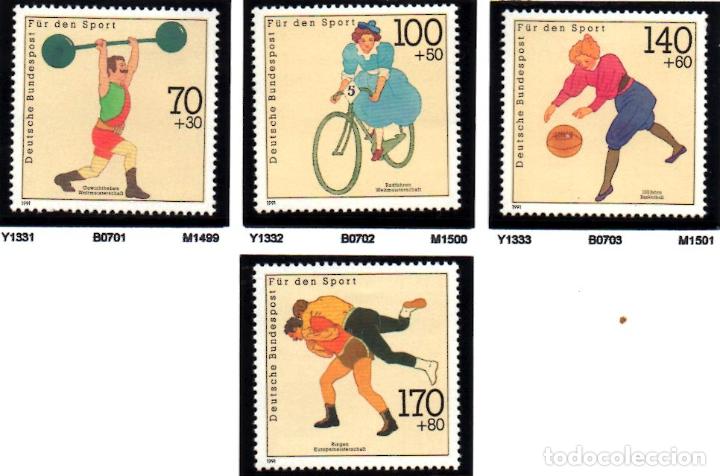 Sellos: ALEMANIA.- CAT&Aacute;LOGO YVERT N&ordm; 1331/34, SERIE COMPLETA, EN NUEVOS.