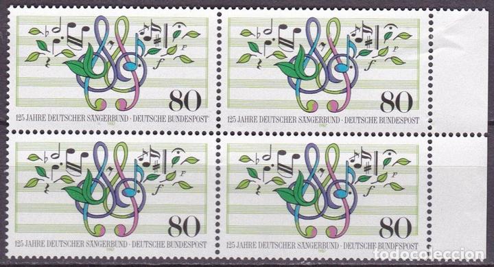 Selos: Rep&uacute;blica Federal Alemana,S&auml;ngerbund,1987.nuevo,bloque de cuatro,MNH**