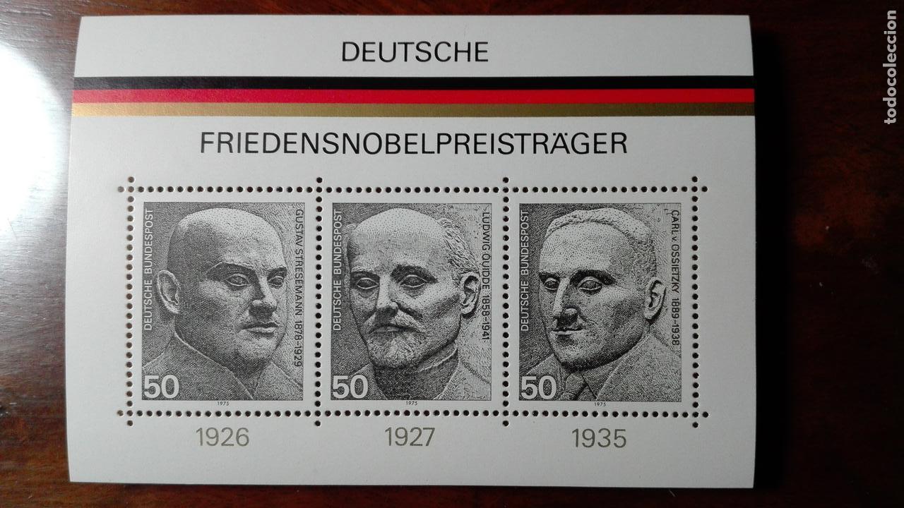 Stamps: REPUBLICA FEDERAL ALEMANA.- A&Ntilde;O 1975 PREMIOS NOBELES ALEMANES.-