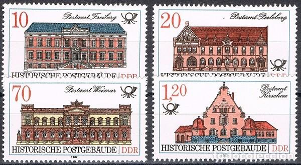 Sellos: [CF6184] DDR 1987, Serie Edificios postales (MNH) - Foto 1