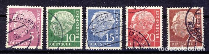Stamps: ALEMANIA.- REP. FEDERAL.-1953-54.- PRESID. HEUSS .- YVERT . NUM. 64-67-68-69-69A-(2)