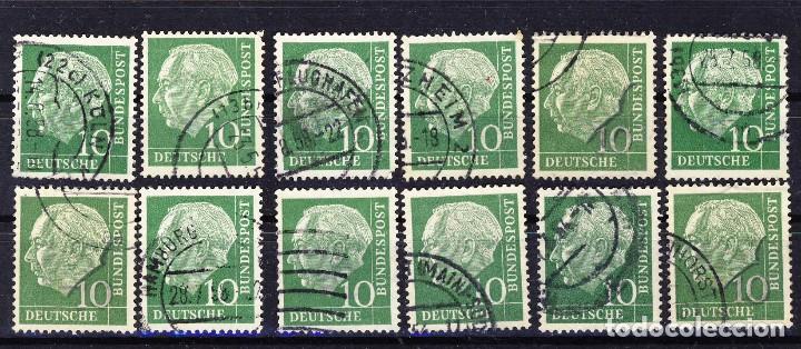 Selos: ALEMANIA.- REP. FEDERAL.-1953-54.- PRESID. HEUSS .- YVERT . NUM. 67.-