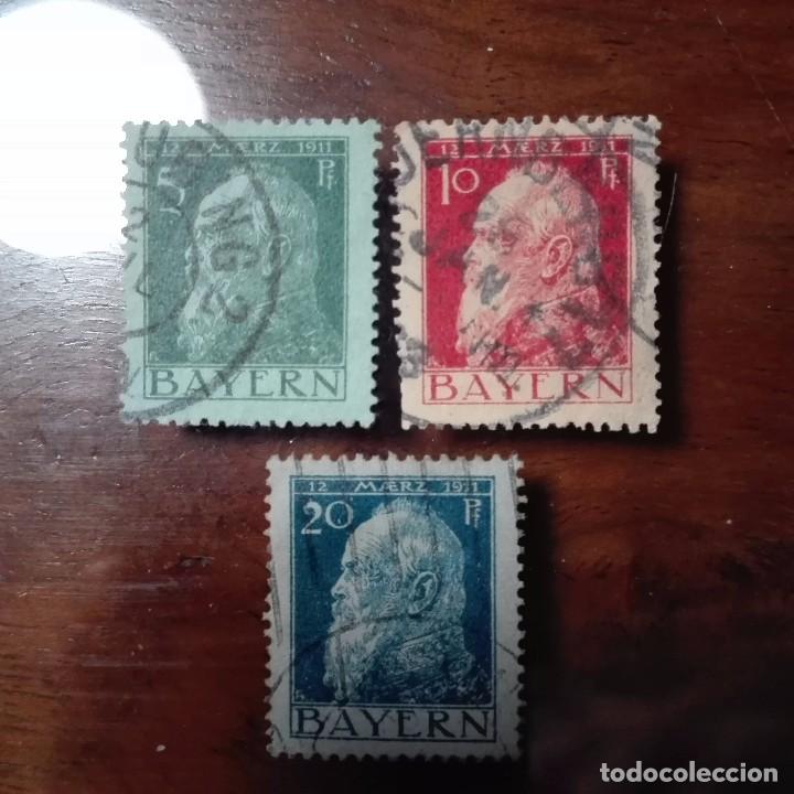 Sellos: BAVIERA A&Ntilde;O 1911 YT 77-78 Y 79 - Foto 1