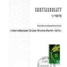 Sellos: BERLIN 1976 MICHEL: 516 TARJETA PRIMER DIA. Lote 107400483
